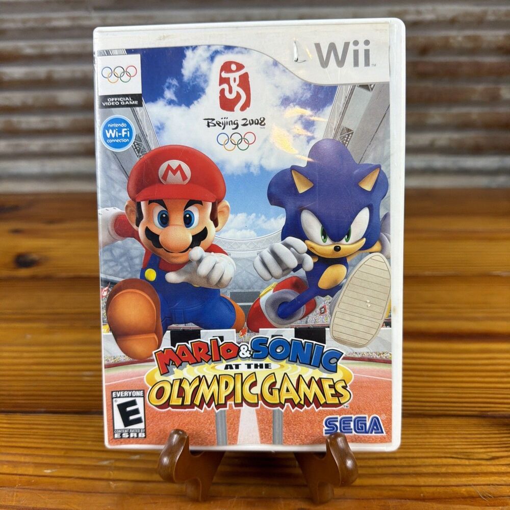 Mario & Sonic at the Olympic Games (Nintendo Wii) Complete Cib Tested Minty!